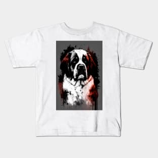 Saint Bernard Portrait Kids T-Shirt